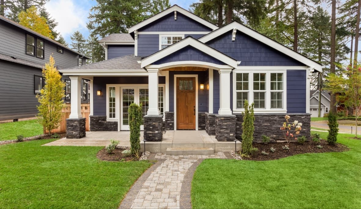 blue house