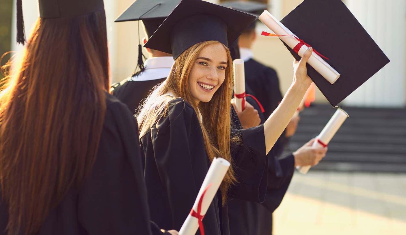 woman graduating