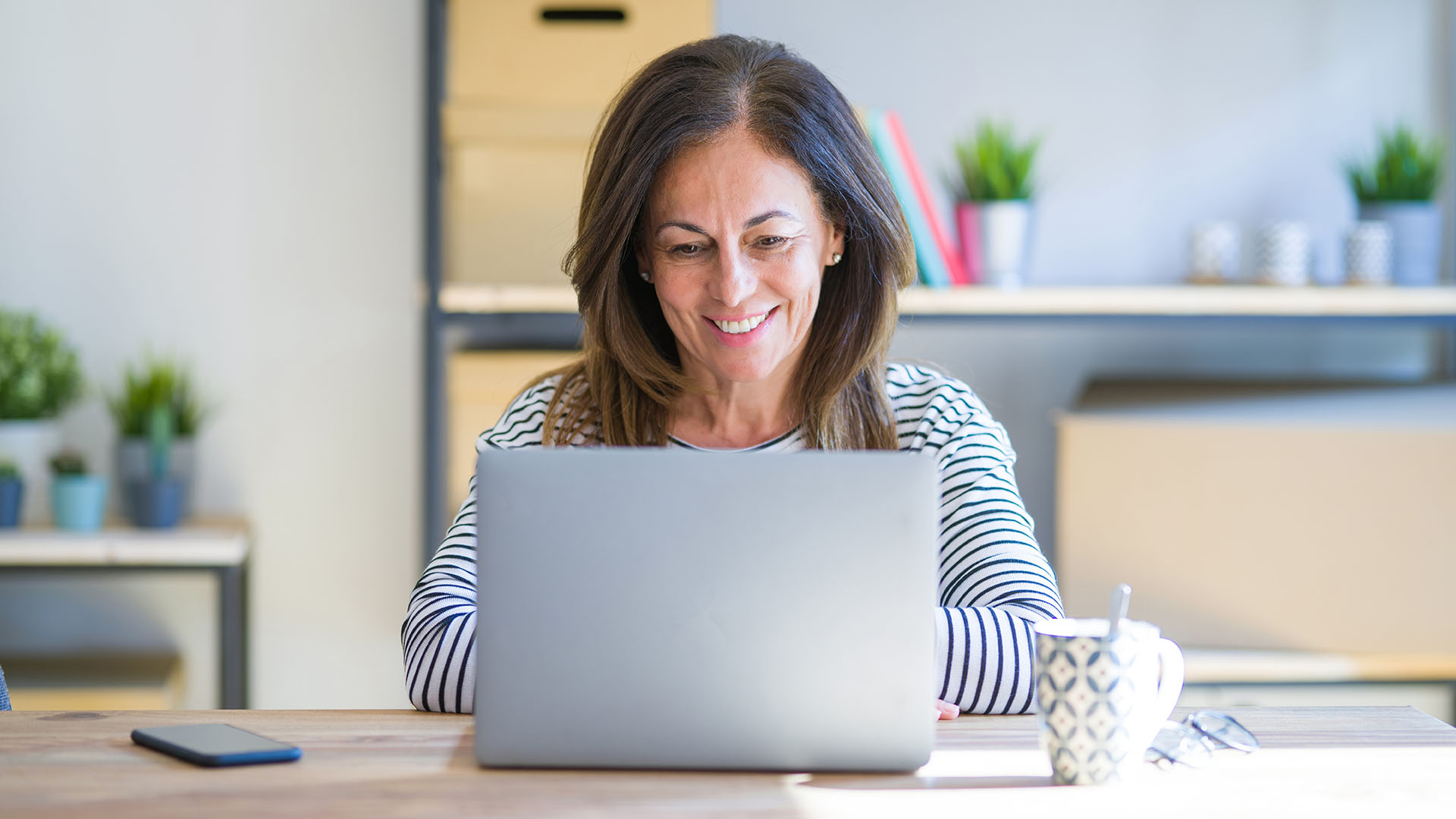 woman on computer