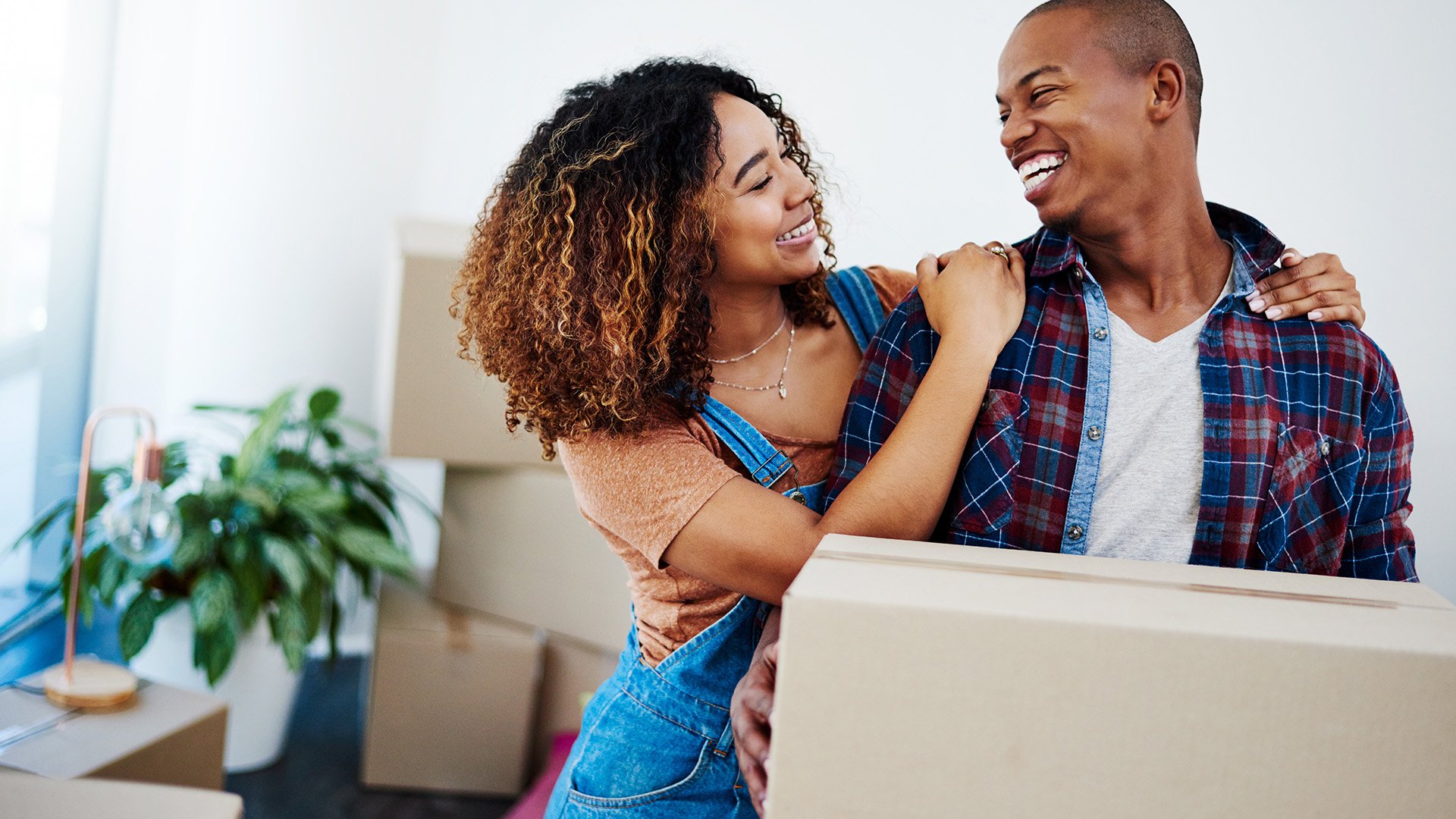 couple moving into a new home