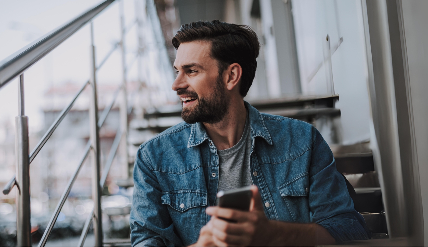 man with mobile phone